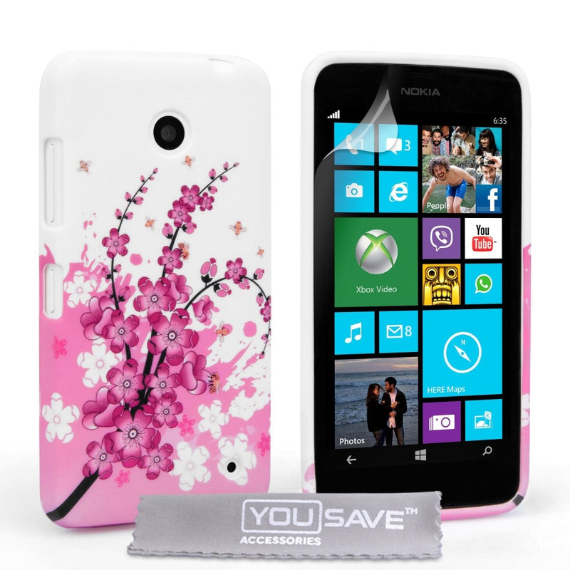 Yousave Accessories Nokia Lumia 630 Floral Bee Silicone Gel Case - Mobile Madhouse