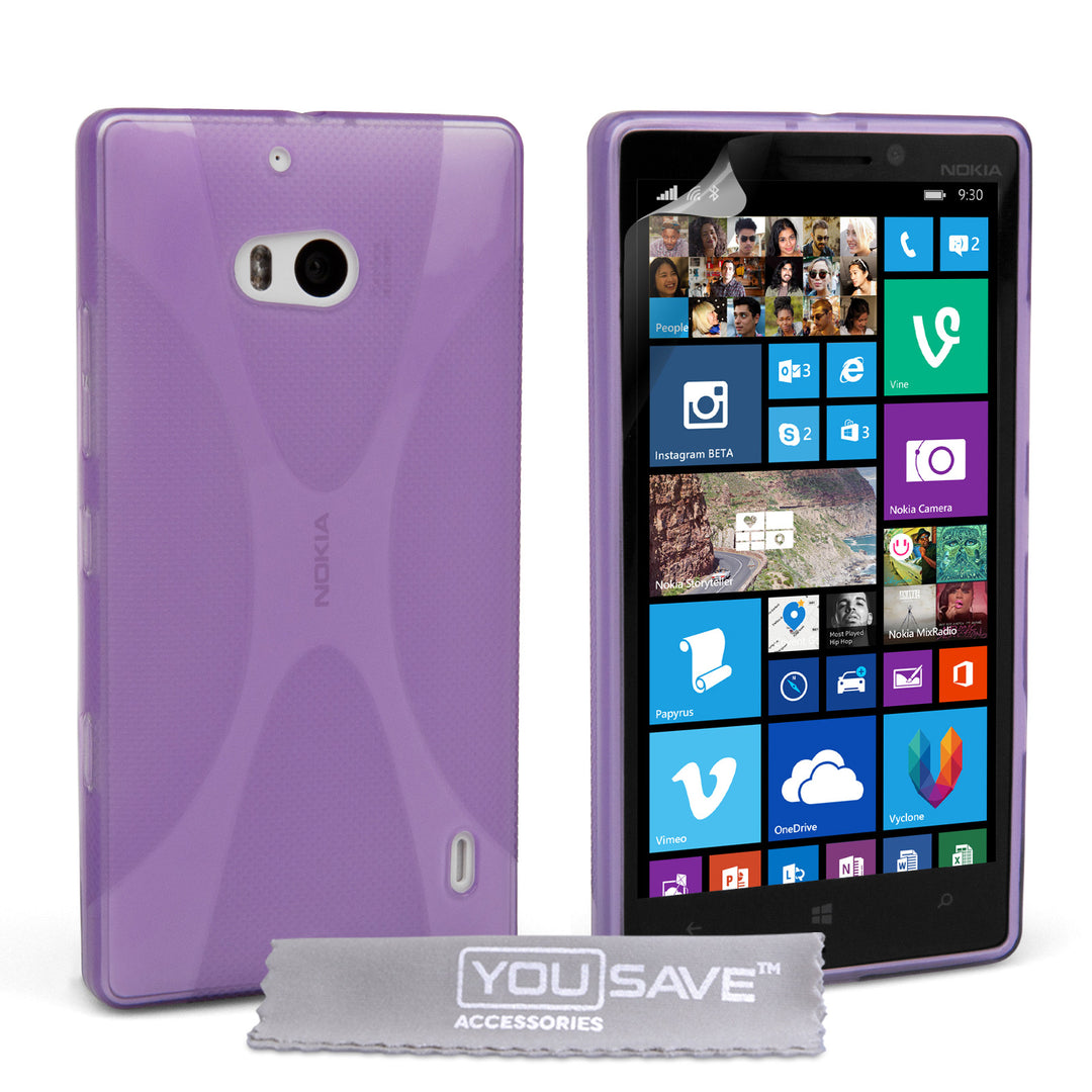YouSave Accessories Nokia Lumia 930 Silicone Gel X-Line Case - Purple