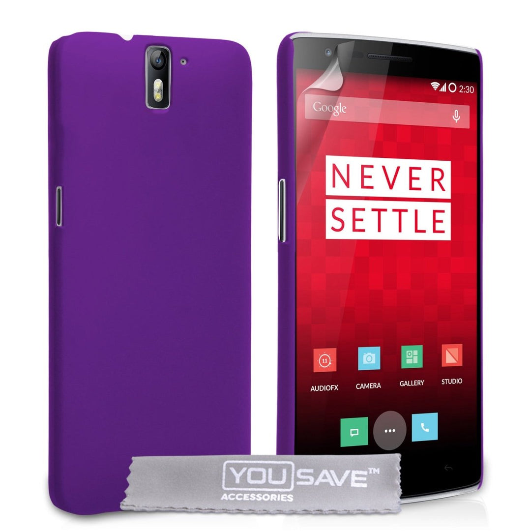 Yousave Accessories One Plus One Hard Hybrid Case - Purple - Mobile Madhouse