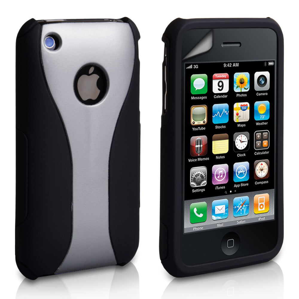 YouSave Accessories iPhone 3G / 3GS Dual Hard Case - Silver