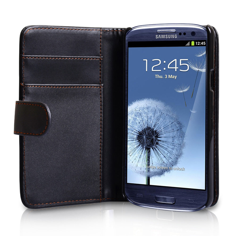 YouSave Samsung Galaxy S3 Leather Effect Wallet Case - Black