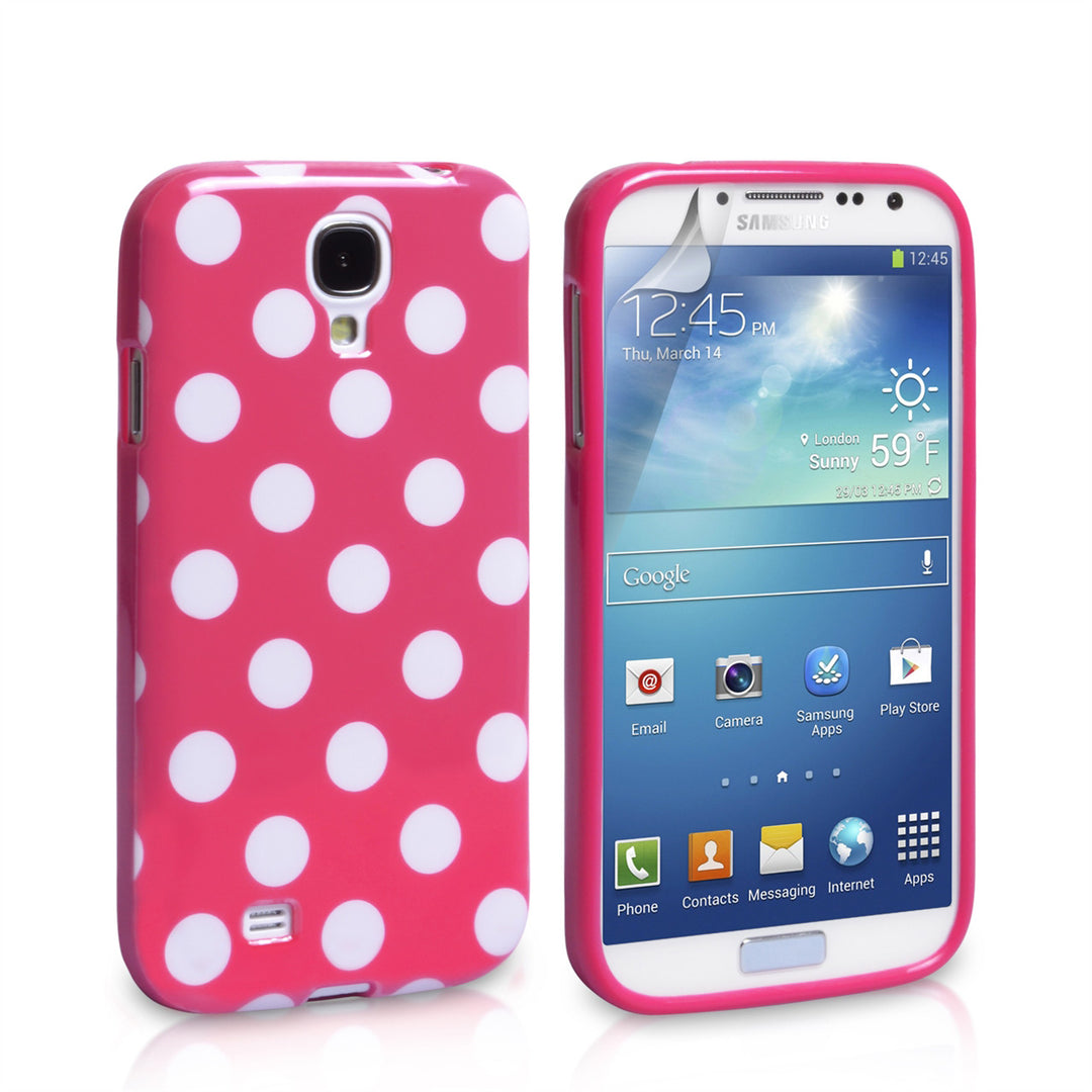 YouSave Accessories Samsung Galaxy S4 Hot Pink Polka Dot Hard Case