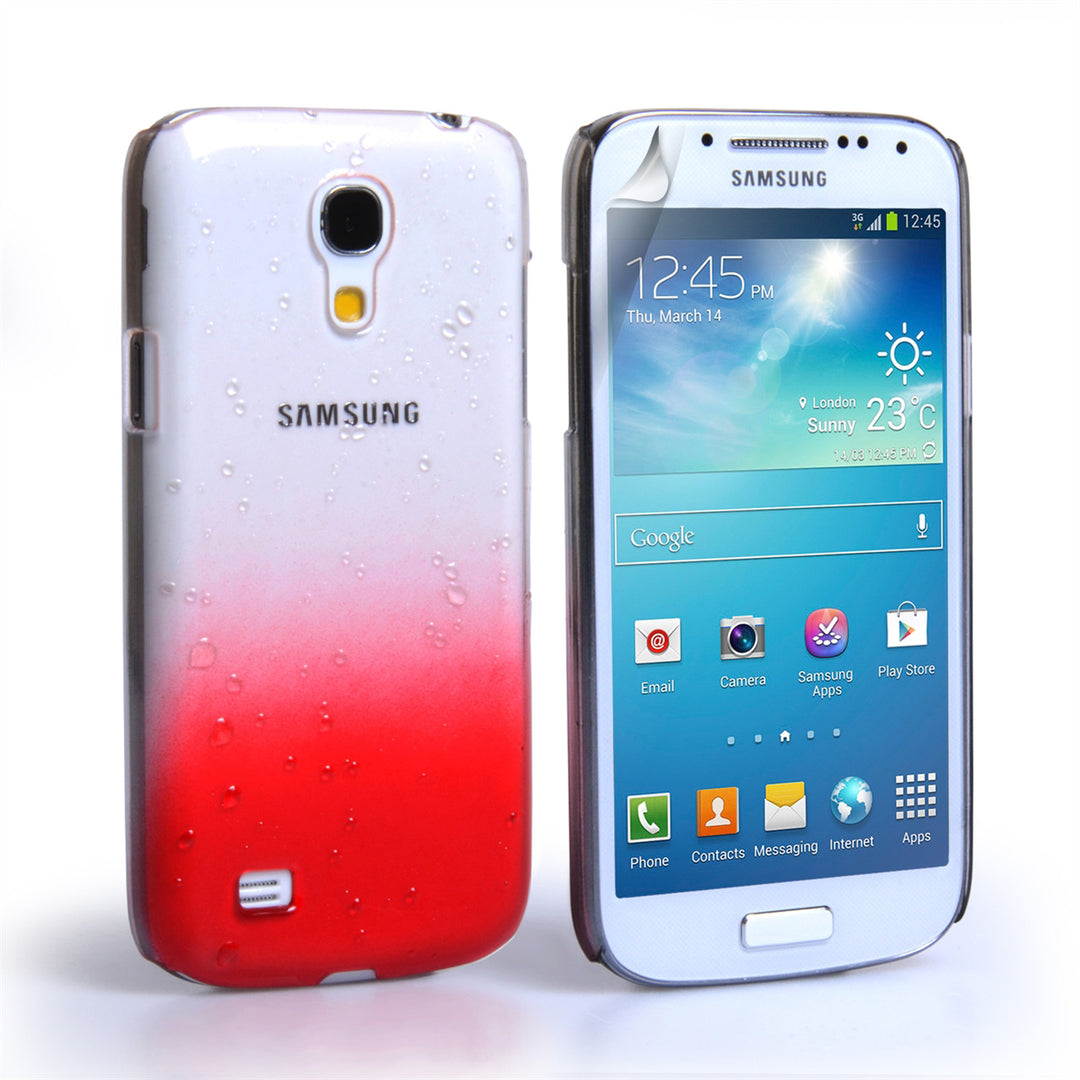 YouSave Accessories Samsung Galaxy S4 Mini Red Raindrop Hard Case