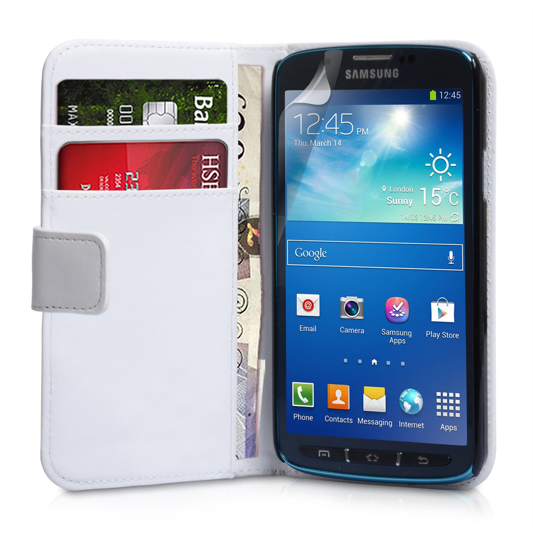 YouSave Samsung Galaxy S4 Active Leather Effect Wallet - White