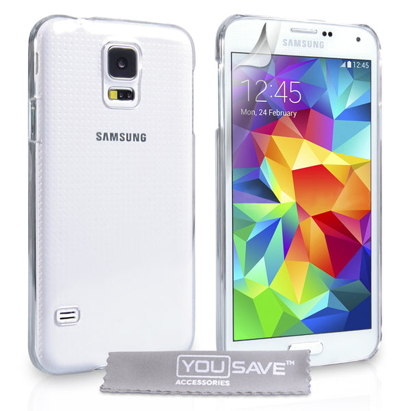YouSave Accessories Samsung Galaxy S5 Hard Case - Crystal Clear