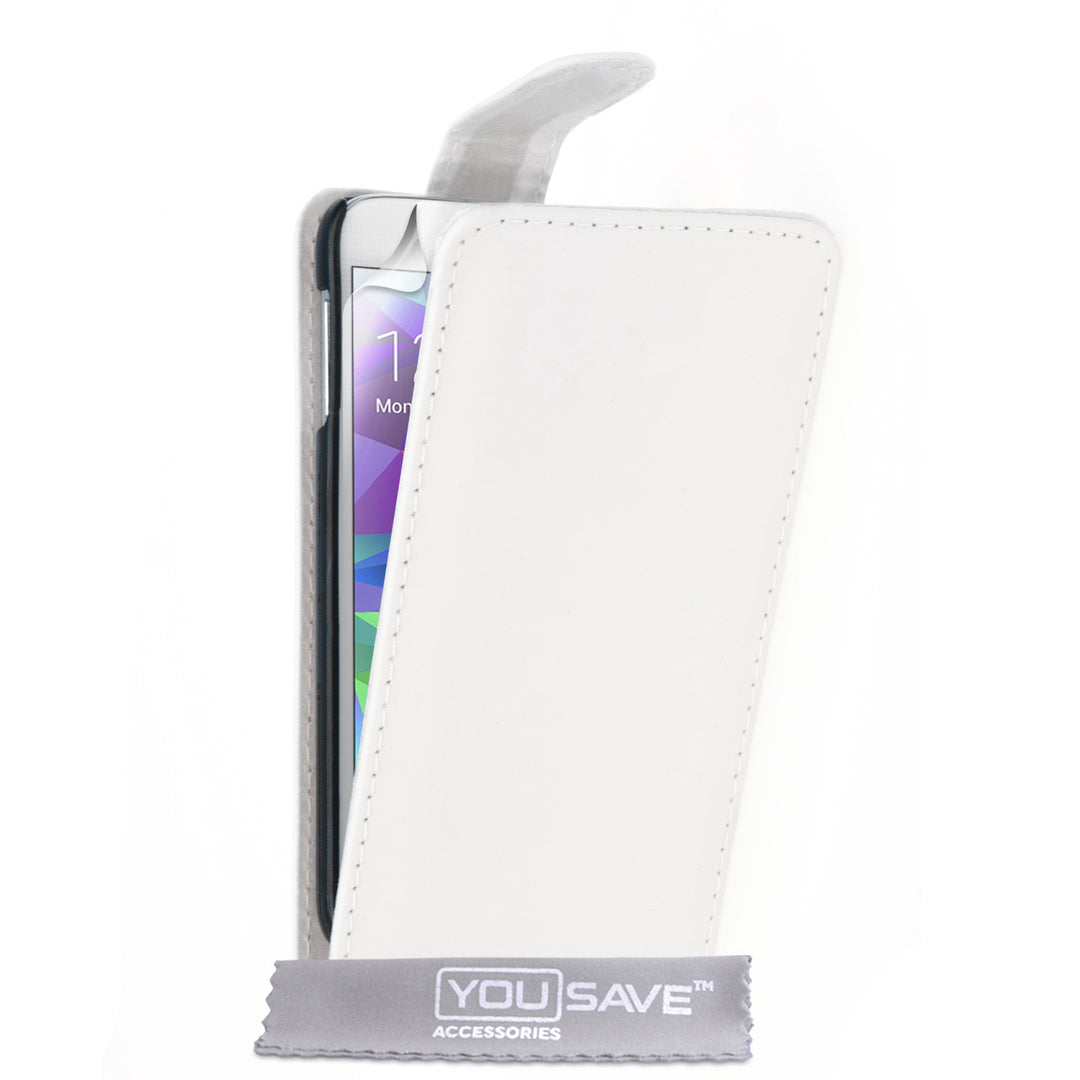 YouSave Accessories Samsung Galaxy S5 Leather-Effect Flip Case - White