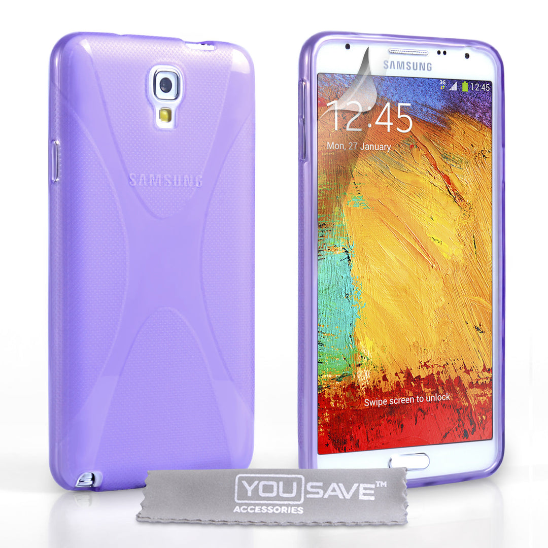 YouSave Samsung Galaxy Note 3 Neo Silicone Gel X-Line Case - Purple