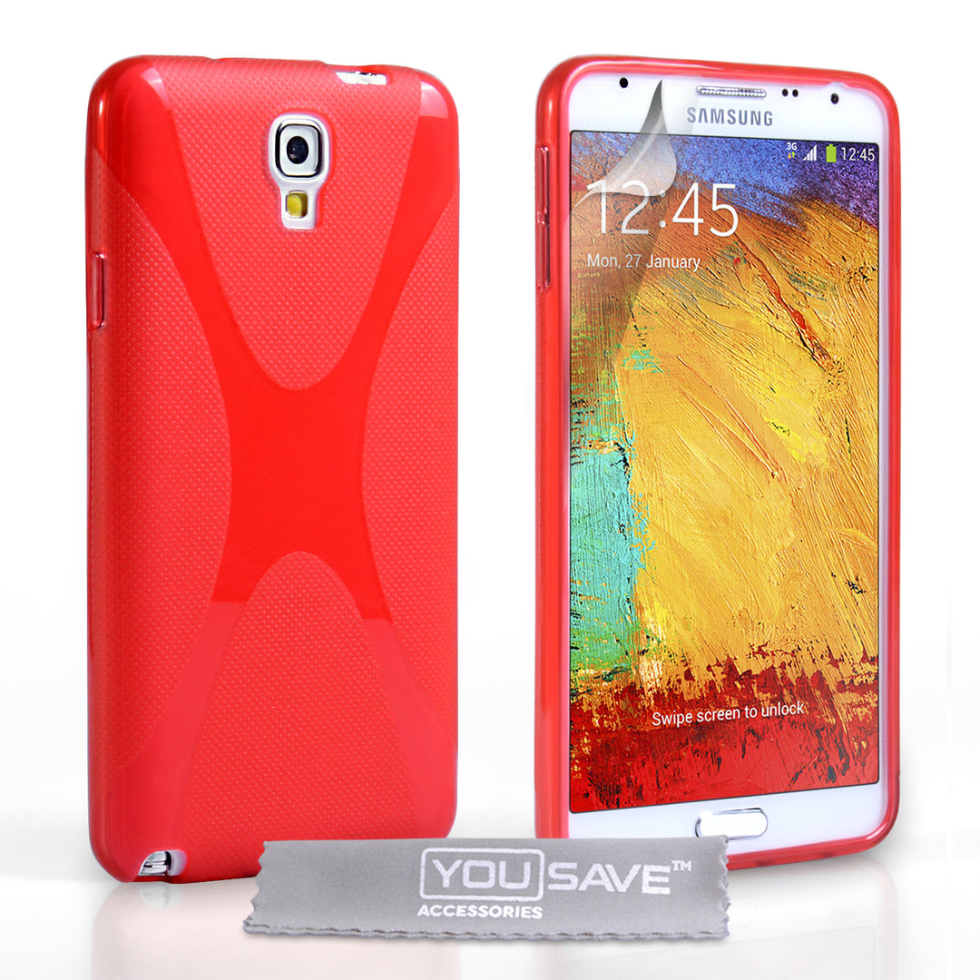 YouSave Samsung Galaxy Note 3 Neo Silicone Gel X-Line Case - Red