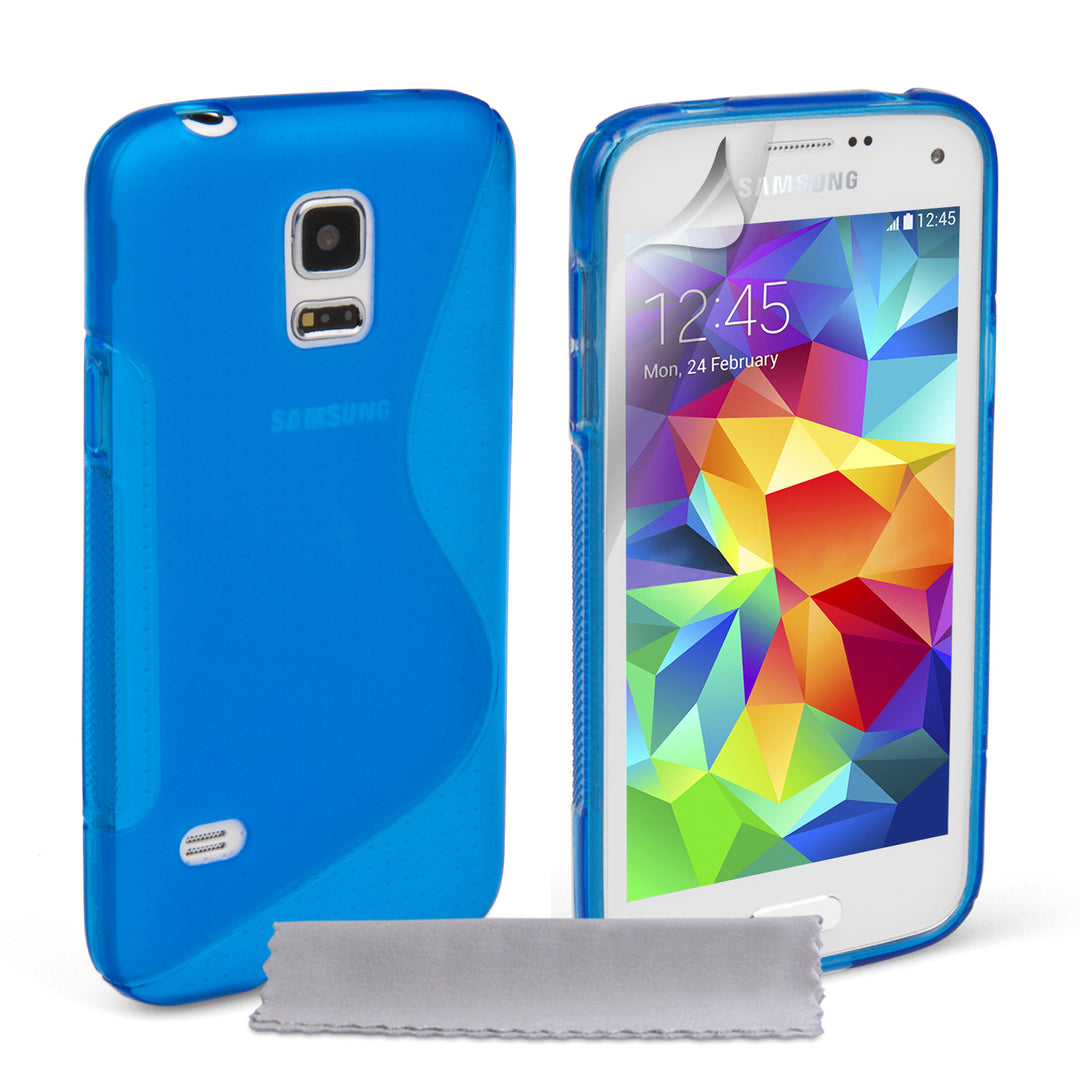 Caseflex Samsung Galaxy S5 Mini Silicone Gel S-Line Case - Blue