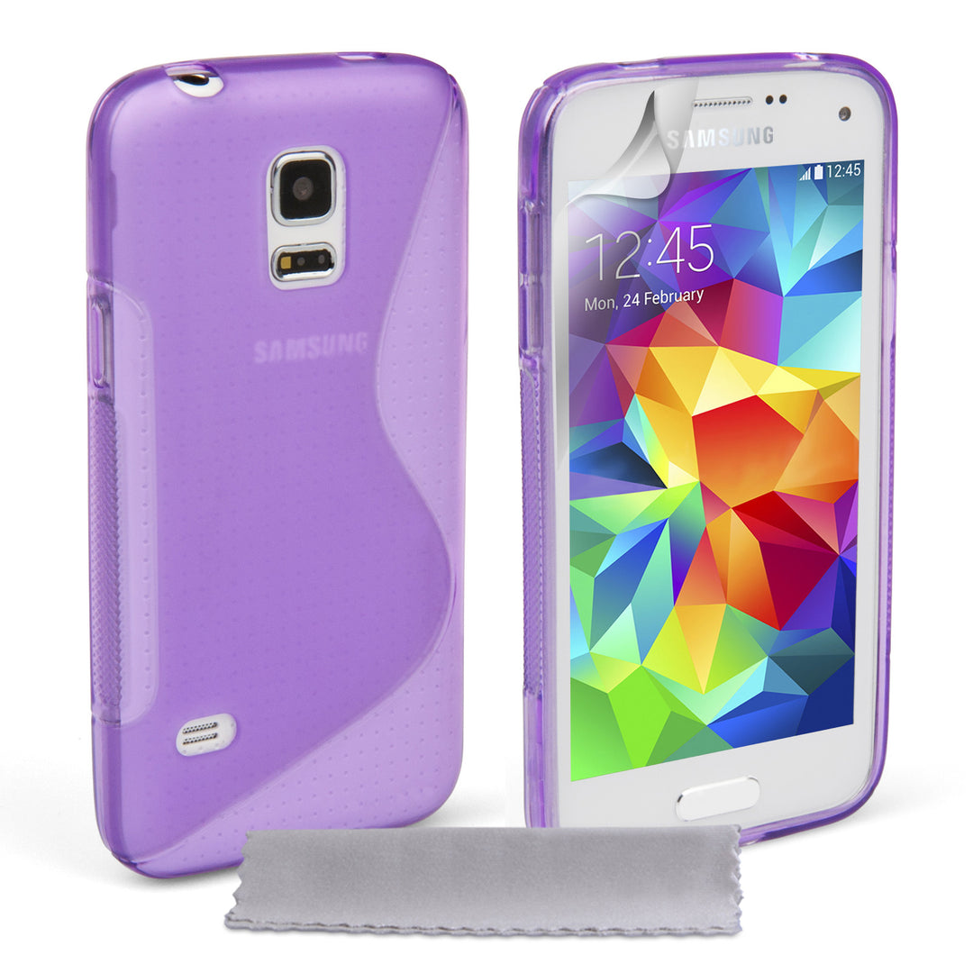 Caseflex Samsung Galaxy S5 Mini Silicone Gel S-Line Case - Purple
