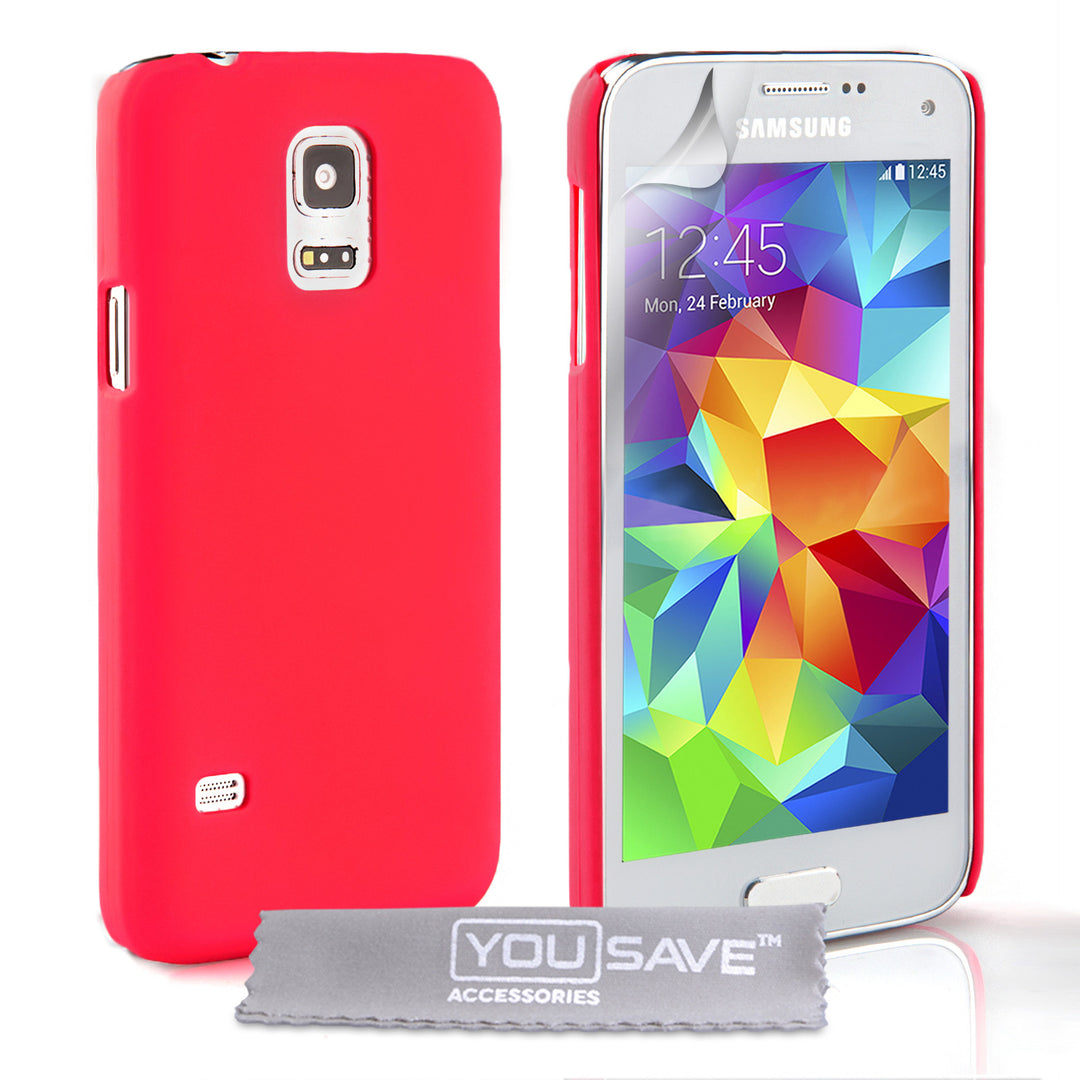 YouSave Accessories Samsung Galaxy S5 Mini Hard Hybrid Case - Hot Pink