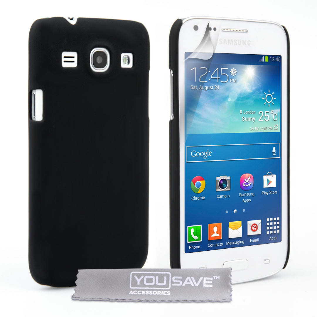 YouSave Accessories Samsung Galaxy Core Plus Hard Hybrid Case - Black