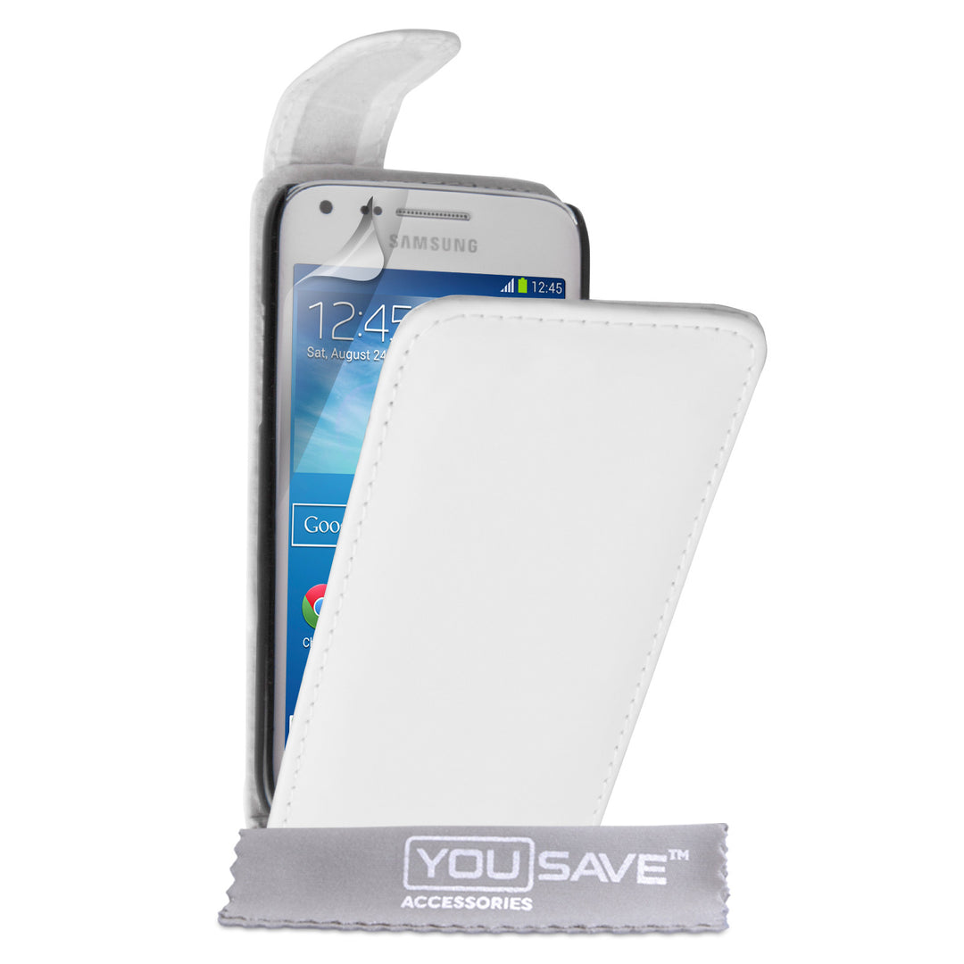 YouSave Samsung Galaxy Core Plus Leather-Effect Flip Case - White