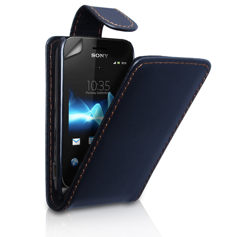 YouSave Accessories Sony Xperia Tipo Leather Effect Flip Case - Black