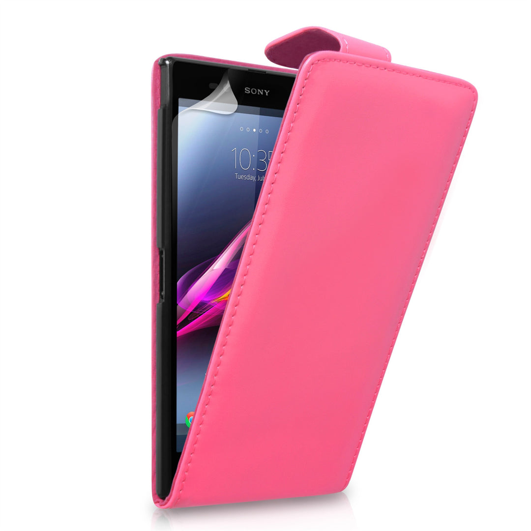 YouSave Sony Xperia Z Ultra Leather Effect Flip Case - Hot Pink