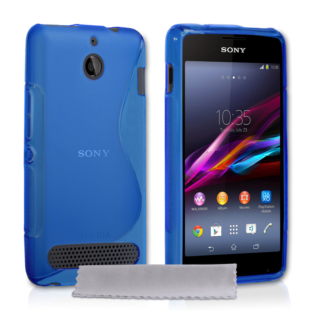 Caseflex Sony Xperia E1 Silicone Gel S-Line Case - Blue