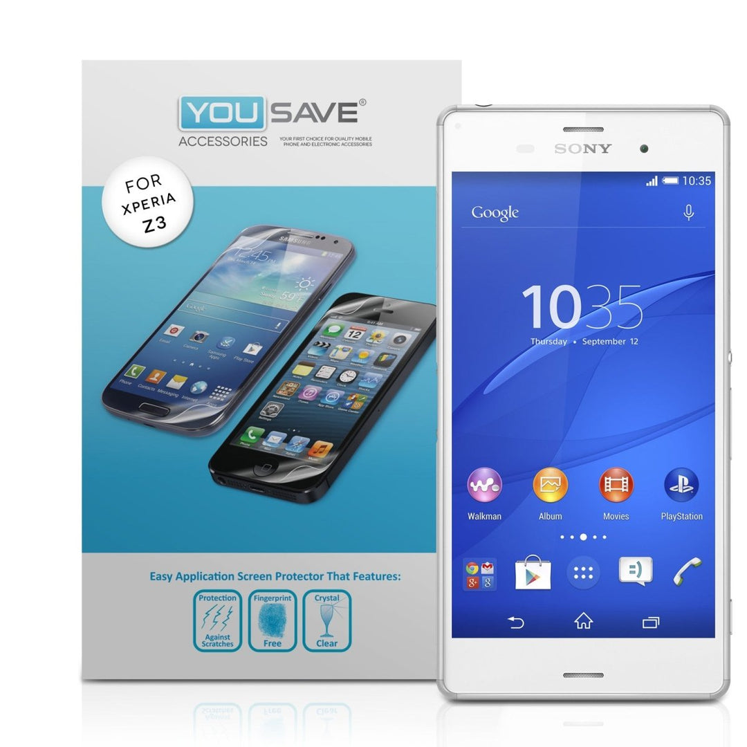 Yousave Accessories Sony Xperia Z3 Screen Protectors X3 - Mobile Madhouse