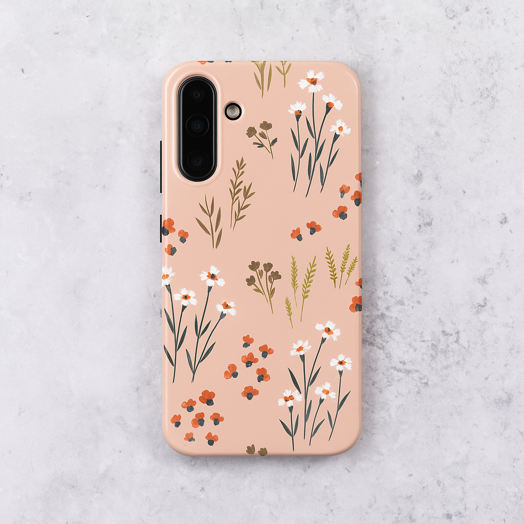 Samsung galaxy s25 pink floral phone case