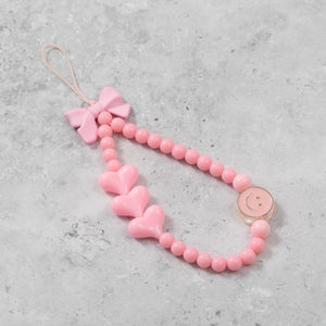 Very Pink Smiley Phone Charm Strap