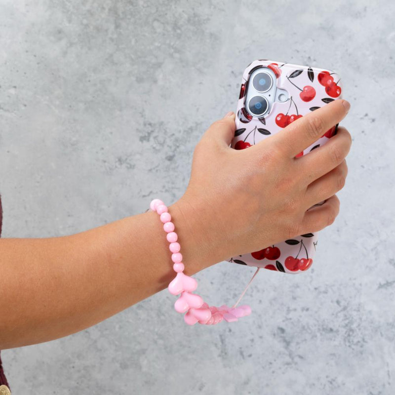 Very Pink Smiley Phone Charm Strap