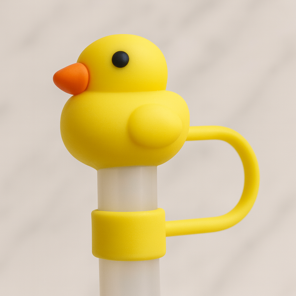 Rubber Duck Straw Cover Topper