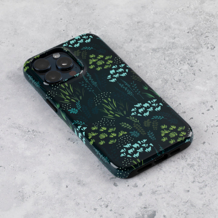 Forest Green Floral Tough Phone Case  iPhone 17
