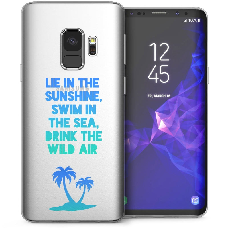 Samsung Galaxy S9 Lie In The Sunshine Quote TPU Gel Case - Blue - Mobile Madhouse
