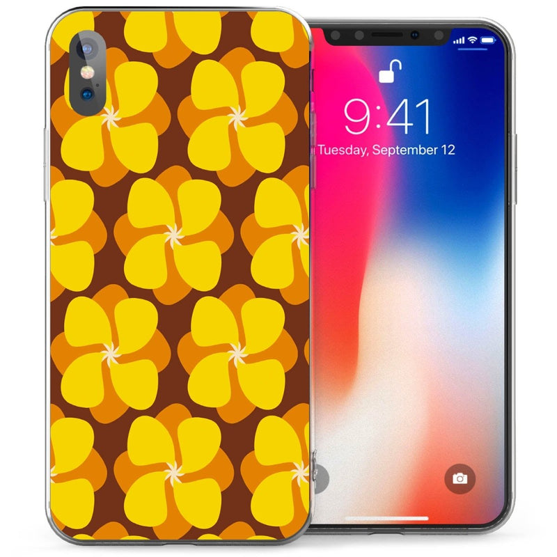 iPhone X Retro Floral Buttercup TPU Gel Case - Yellow - Mobile Madhouse