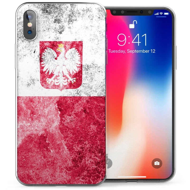 iPhone X Retro Poland Flag TPU Gel Case - Mobile Madhouse