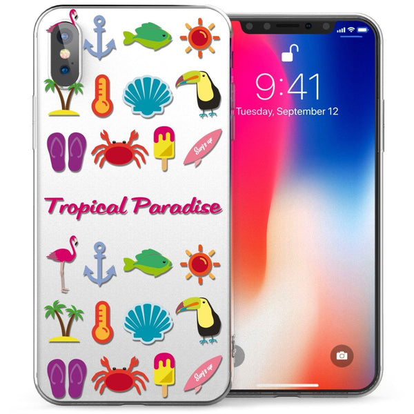 iPhone X Tropical Paradise TPU Gel Case - Mobile Madhouse
