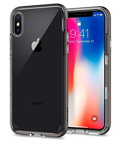 Spigen Iphone X Neo Hybrid Crystal Case - Gunmetal - Mobile Madhouse