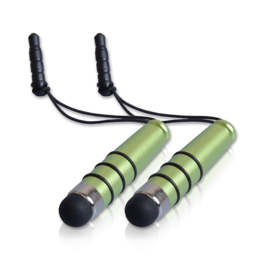YouSave Accessories Mini Stylus Pen - Green (Twin Pack)