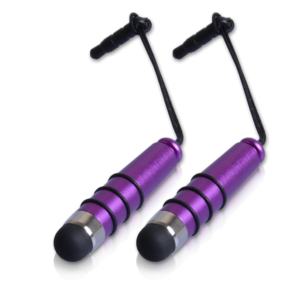 YouSave Accessories Mini Stylus Pen - Purple (Twin Pack)