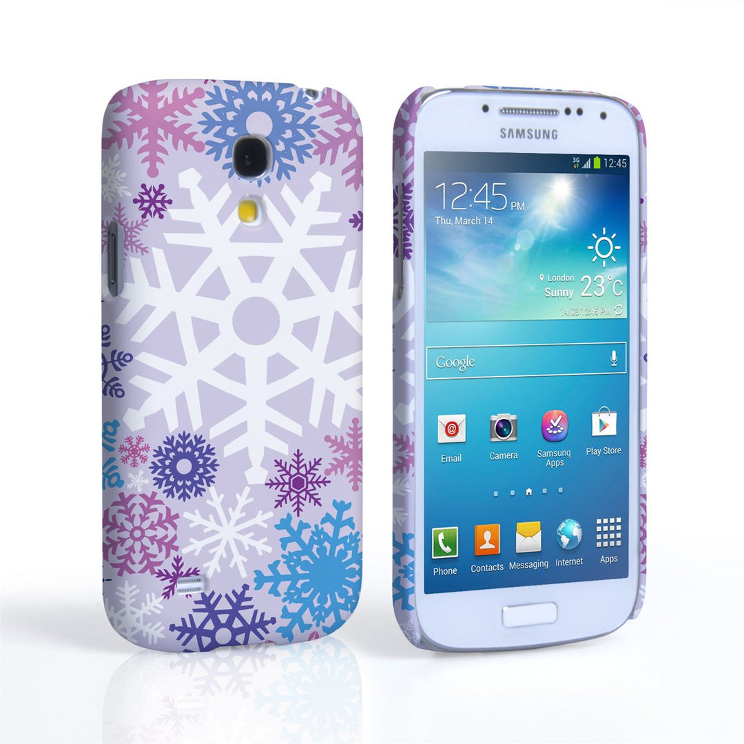 Samsung Galaxy S4 Mini Winter Christmas Snowflake Cover – Purple