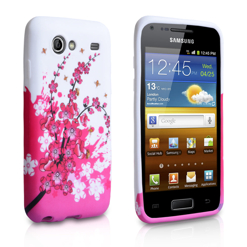 YouSave Samsung Galaxy Y White And Silver Butterfly Hard Case