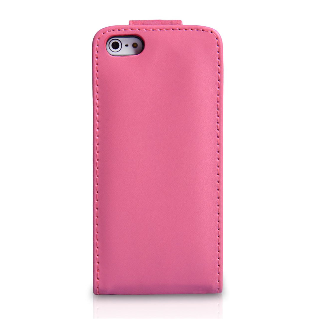 YouSave Accessories iPhone 5C Leather Effect Flip Case - Hot Pink