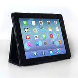 Caseflex iPad Air Textured Faux Leather Stand Cover - Black