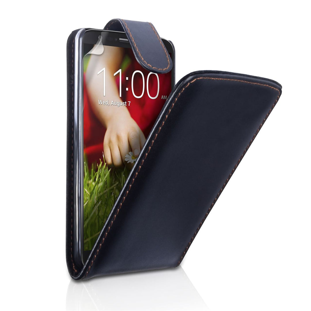 YouSave Accessories LG G2 Black Leather Effect Flip Case