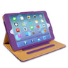 Caseflex Ipad Mini 2 Textured Leather-Effect Flip Case - Purple-Tan