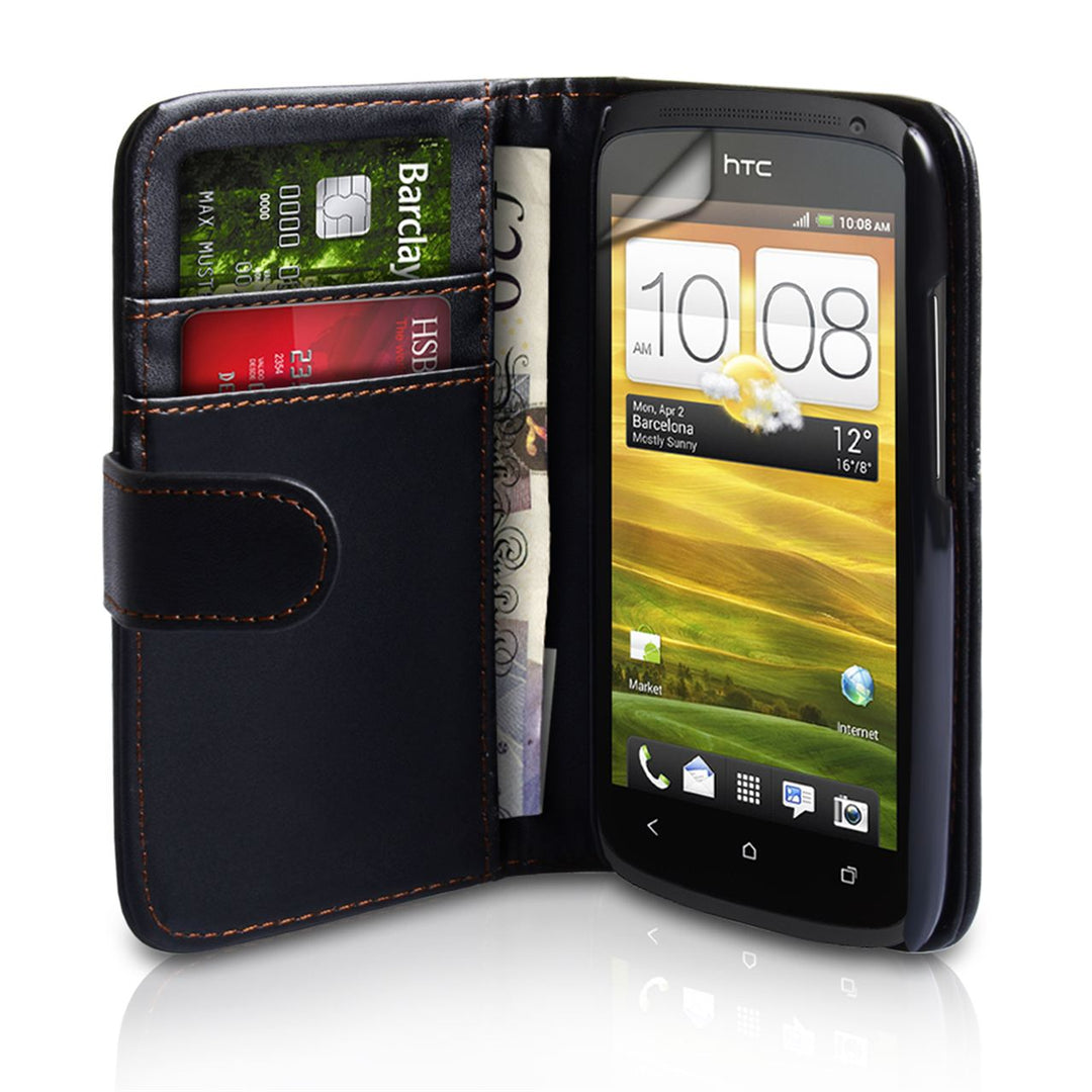 YouSave Accessories HTC One S Leather Effect Wallet Case - Black