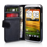 YouSave HTC One X Embossed Leather Effect Wallet Case - Black