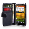 Yousave Accessories HTC One X Embossed Leather-Effect Wallet Case - Black