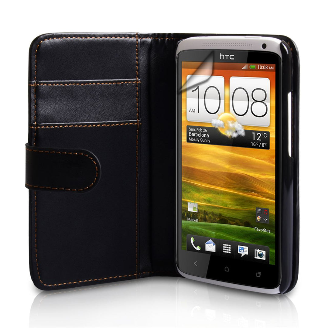 YouSave Accessories HTC One X Leather-Effect Wallet Case - Black