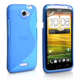 Caseflex HTC One X Silicone Gel S-Line Case - Blue