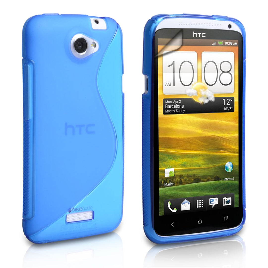 Caseflex HTC One X Silicone Gel S-Line Case - Blue