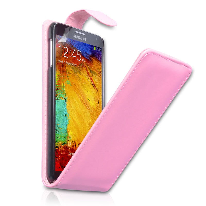 YouSave Samsung Galaxy Note 3 Leather Effect Flip Case - Baby Pink
