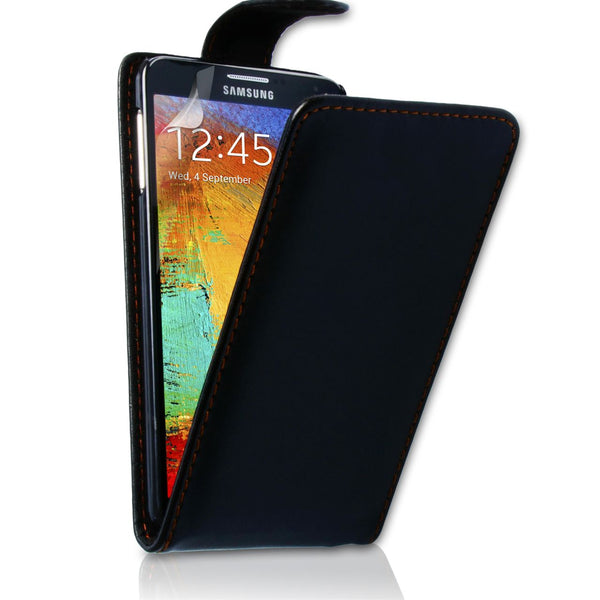 YouSave Samsung Galaxy Note 3 Leather Effect Flip Case - Black