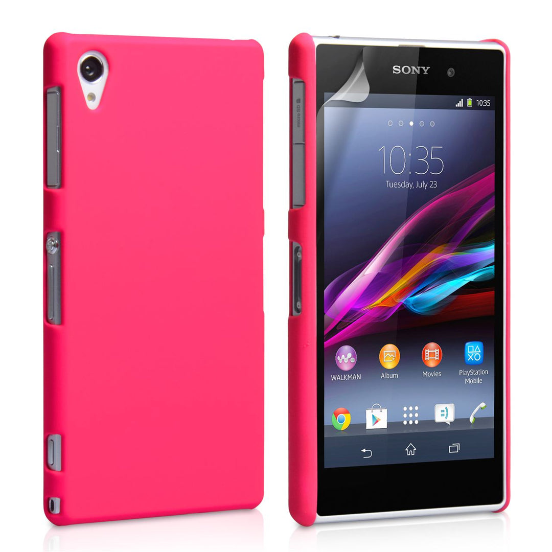 YouSave Accessories Sony Xperia Z1 Hard Hybrid Case - Hot Pink