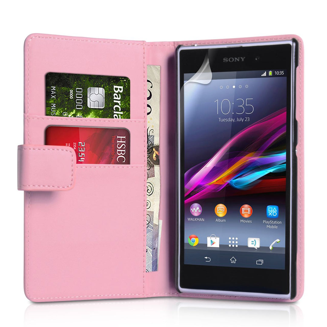 YouSave Accessories Sony Xperia Z1 Leather Effect Wallet - Baby Pink