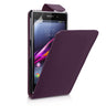 Yousave Accessories Sony Xperia Z1 Leather-Effect Flip Case - Purple